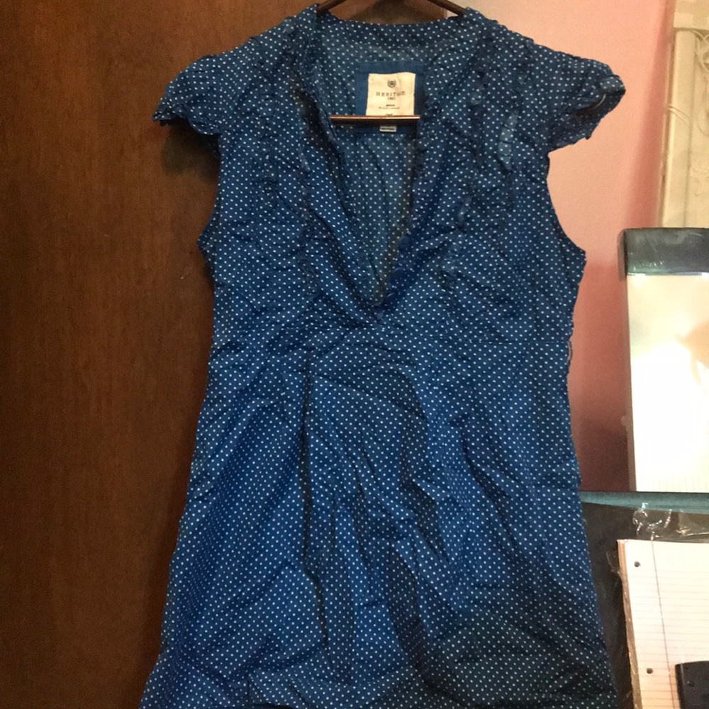 Blue Polka Dot Shirt